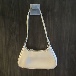 Liz Claiborne Cream Shoulder Bag | Y2K Minimalist Faux Leather Purse